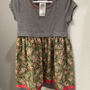 Donated - Bonnie Jean striped floral dress